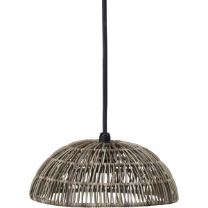 PR Home Hue Lampenschirm Rattan grau-grün-beige, 30cm, für E27 Pendelleuchte