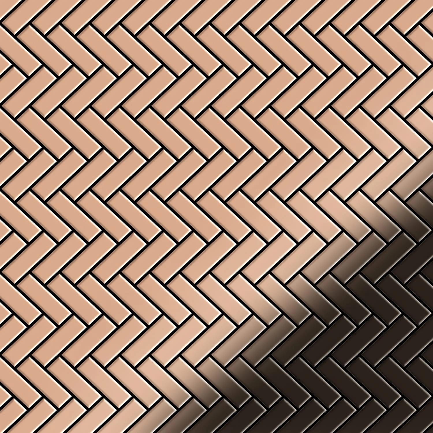ALLOY Mosaik Fliese Massiv Metall Kupfer Gewalzt Kupfer 1,6mm Stark Herring günstig online kaufen