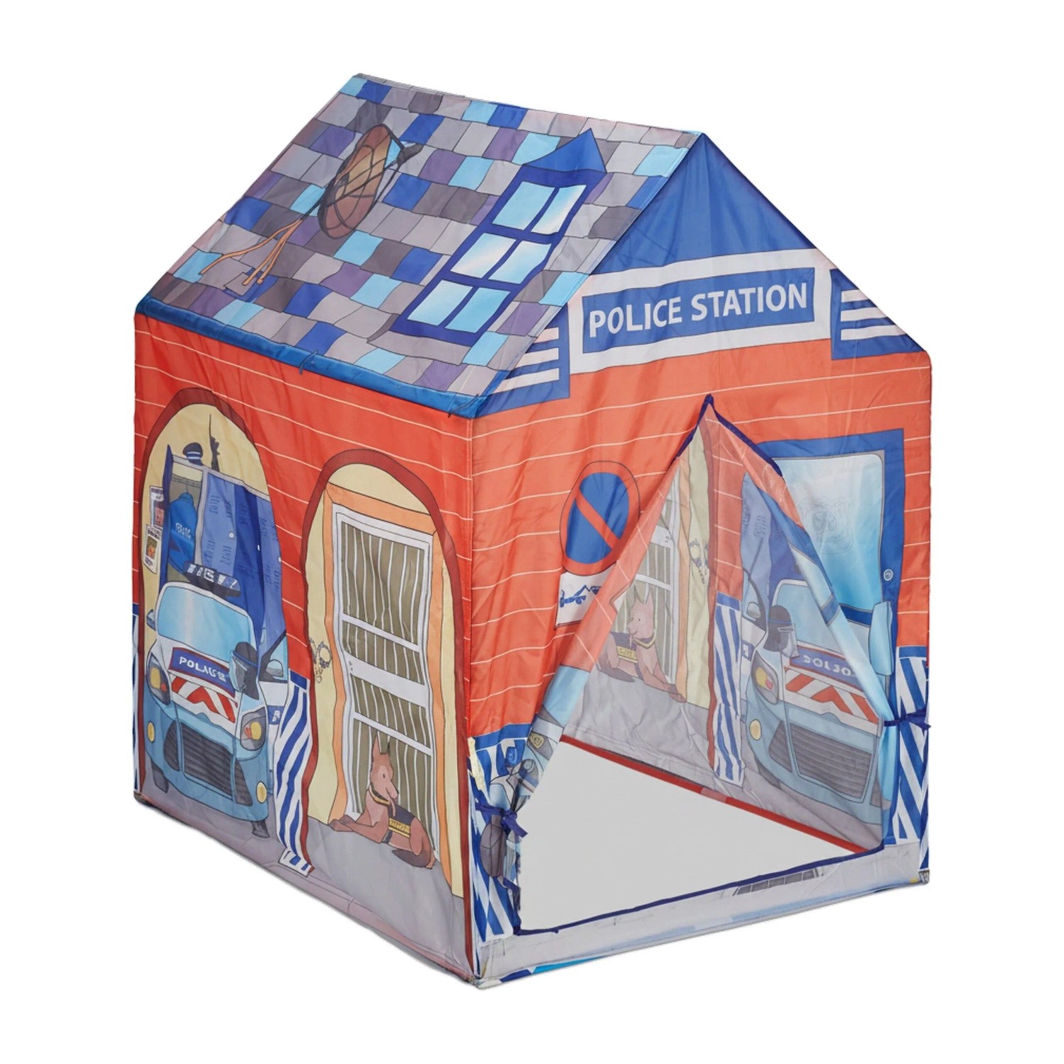 Relaxdays Spielzelt Polyester mit Polizeimotiv 102 cm x 72 cm x 95 cm 0,6 kg