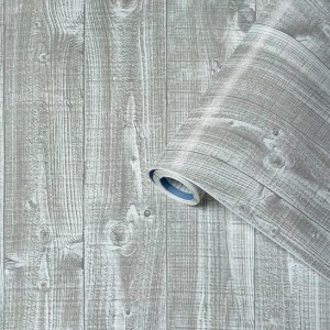 Venilia Klebefolie Perfect Fix Brett Grau, 45x200cm, mit täuschend echter Holzoptik.