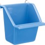Blauer Trixie Hängenapf, 80 ml, für Vogelkäfige mit erhöhter Rückwand und Landeplatz.