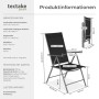 Tectake Gartenstuhl Marcellino Klappbar Wetterfest und Uv Beständig 6Er Set 65 x 54 5 x 107 5 cm Anthrazit_6