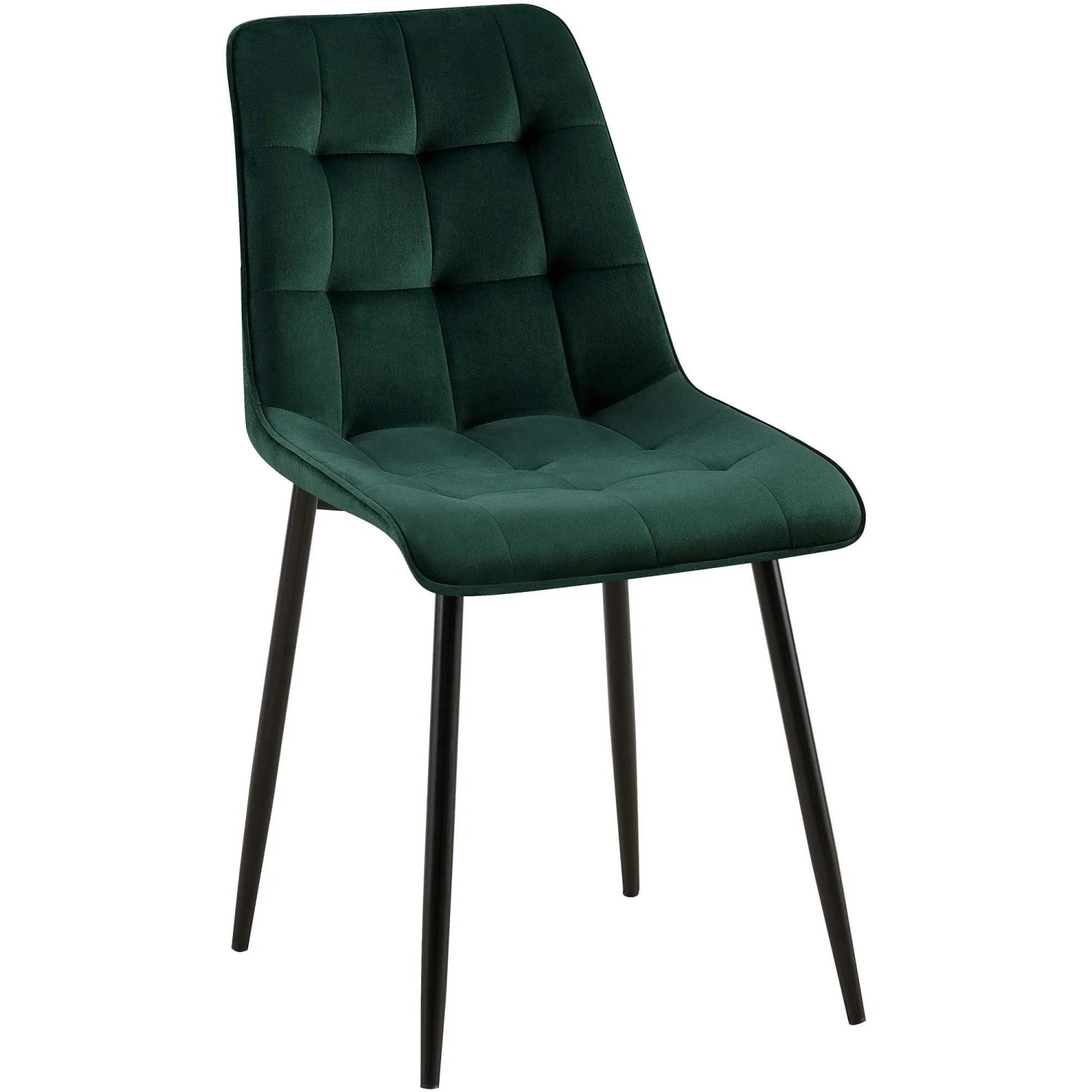 DELUKE Esszimmerstuhl DARID Samt Grünfarbig 47x61x89cm Essstühle Esszimmerstühle Küchenstühle Wohnzimmerstühle