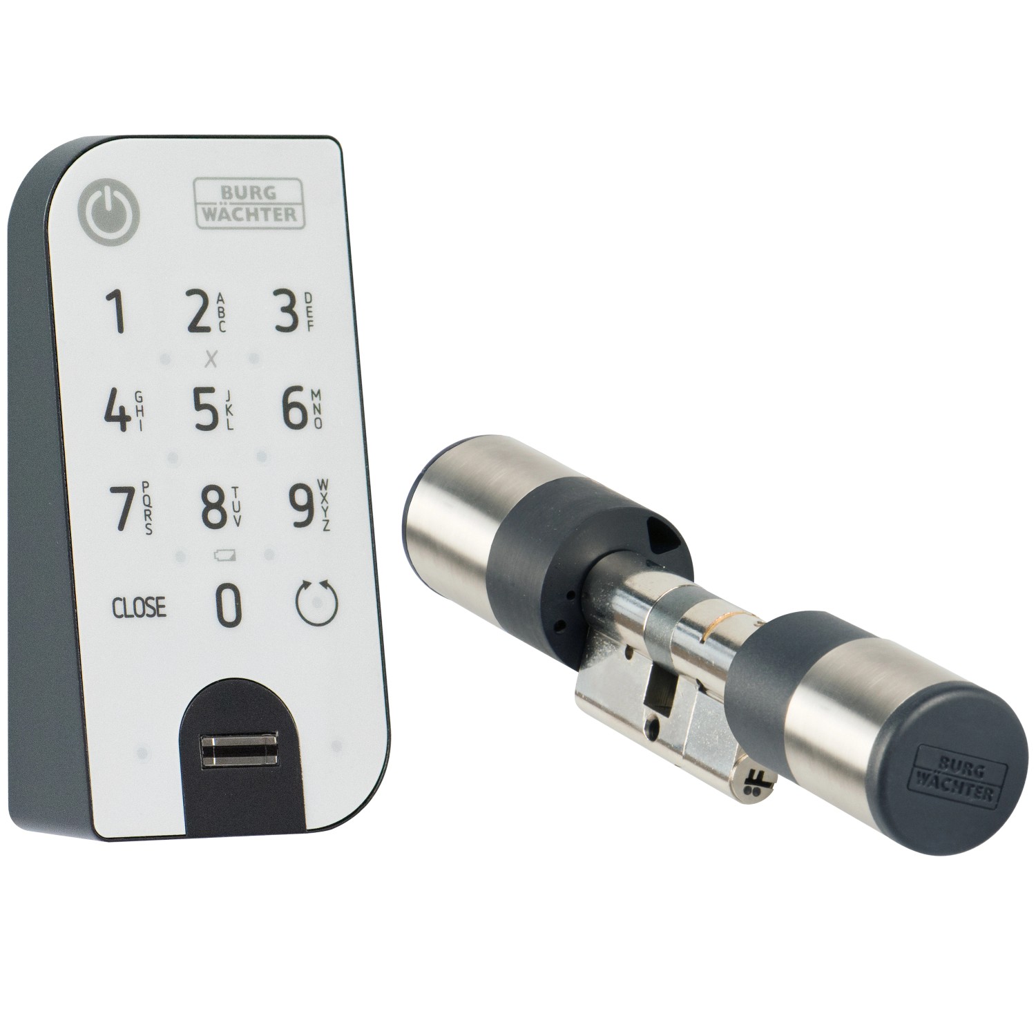 Burg-Wächter Elektr. Türschloss-Set ENTRYeasy 7602 FP Pin Fingerscan Notschloss