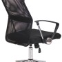 Ergonomischer DELUKE Bürostuhl MELO mit Netzbespannung, höhenverstellbar, bis 140 kg, Schwarz.