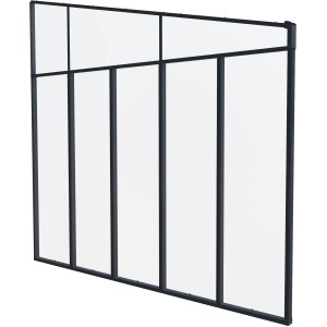 Palram Canopia Seitenwand 4 m, anthrazit, für Terrassenüberdachung.