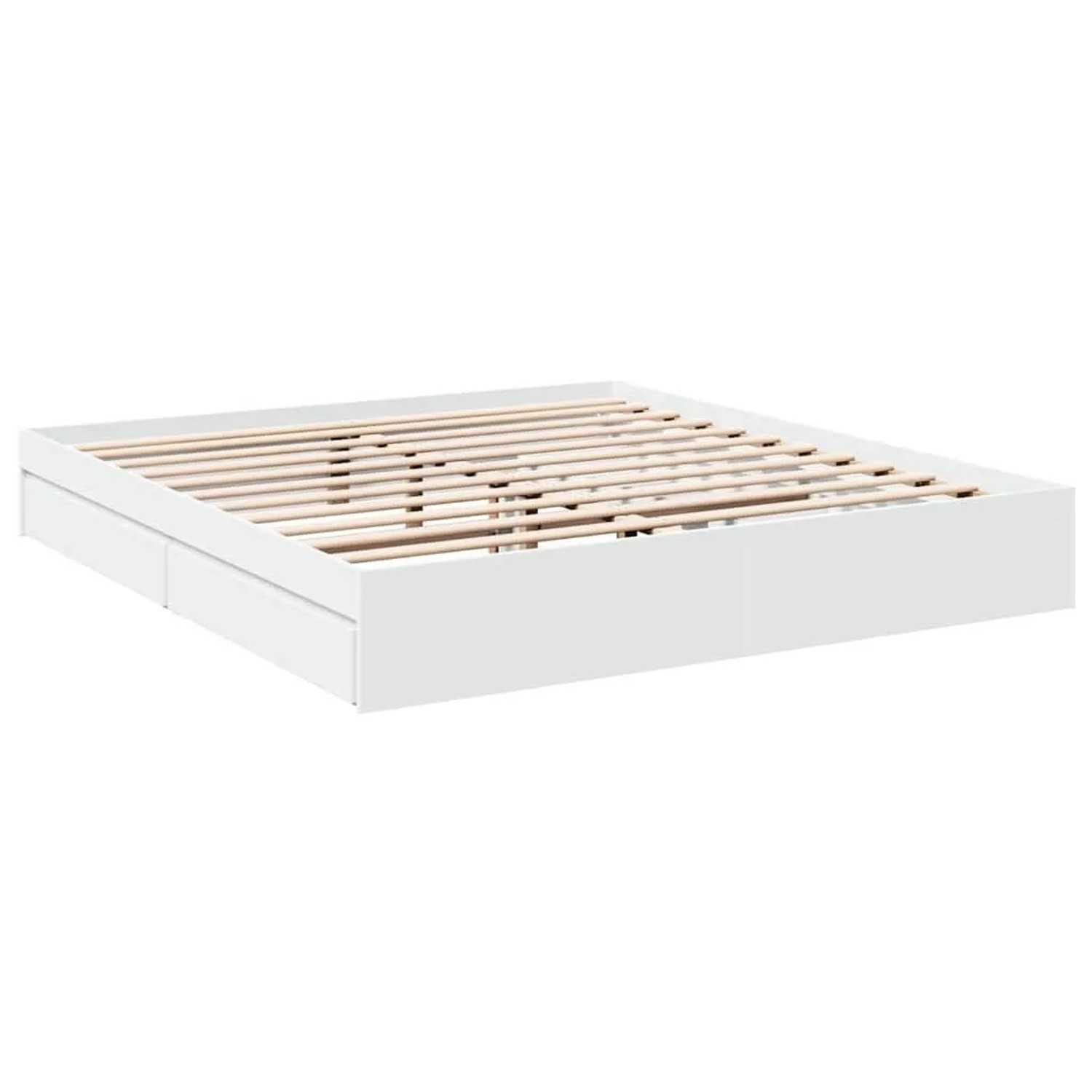 vidaXL Bettgestell mit Schubladen Weiß 180x200 cm Holzwerkstoff 3280636 günstig online kaufen