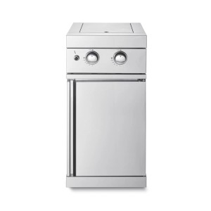 MyOutdoorKitchen Modul mit Doppel-Seitenbrenner aus Edelstahl für Outdoorküchen.