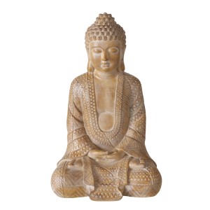 Braune Boltze Home Deko-Figur Legolas, Buddha-Figur aus Kunstharz, 49 cm hoch.