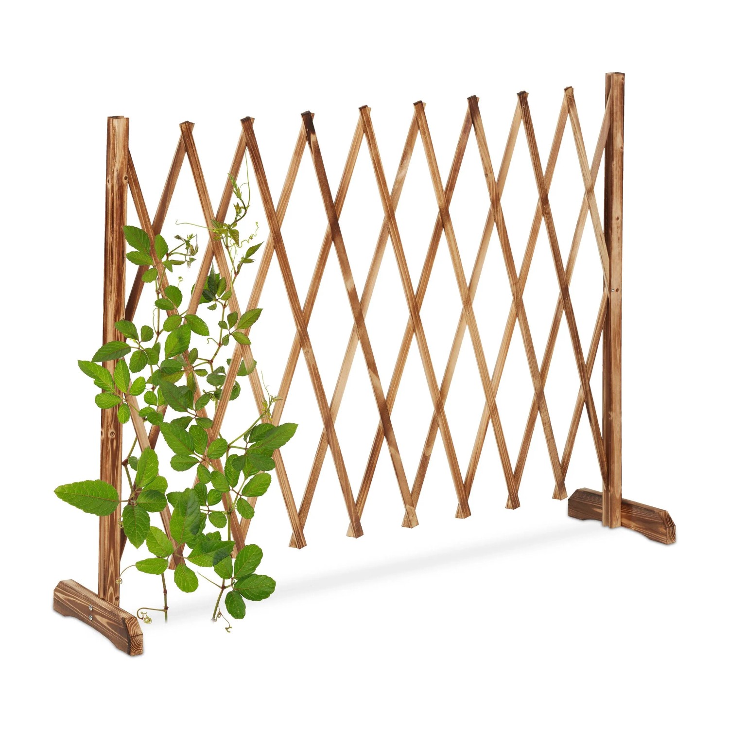 Relaxdays Rankgitter Tannenholz Natur Ausziehbar Freistehend 90 cm x 28 cm 25 cm bis 275 cm 1,2 kg
