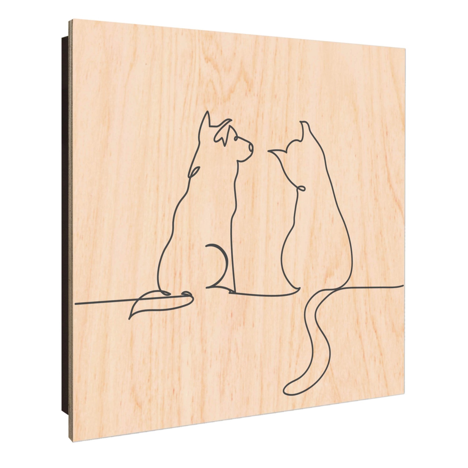 Banjado Schlüsselkasten Holz 30x30cm Schwarz Scharnier Rechts 50 Haken Desi günstig online kaufen