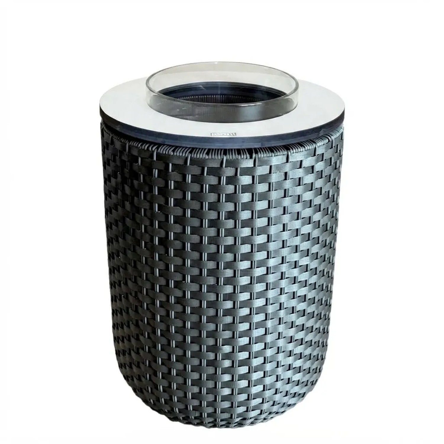 COOTAB Cooler Table London 4-in-1 Loungetisch mit Acryl-Kühler Anthrazit-Champagner