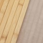 MCW Bambus-Tischset: helle Holzstreifen, beige Stoffunterseite. Abwaschbar, flexibel für Outdoor.