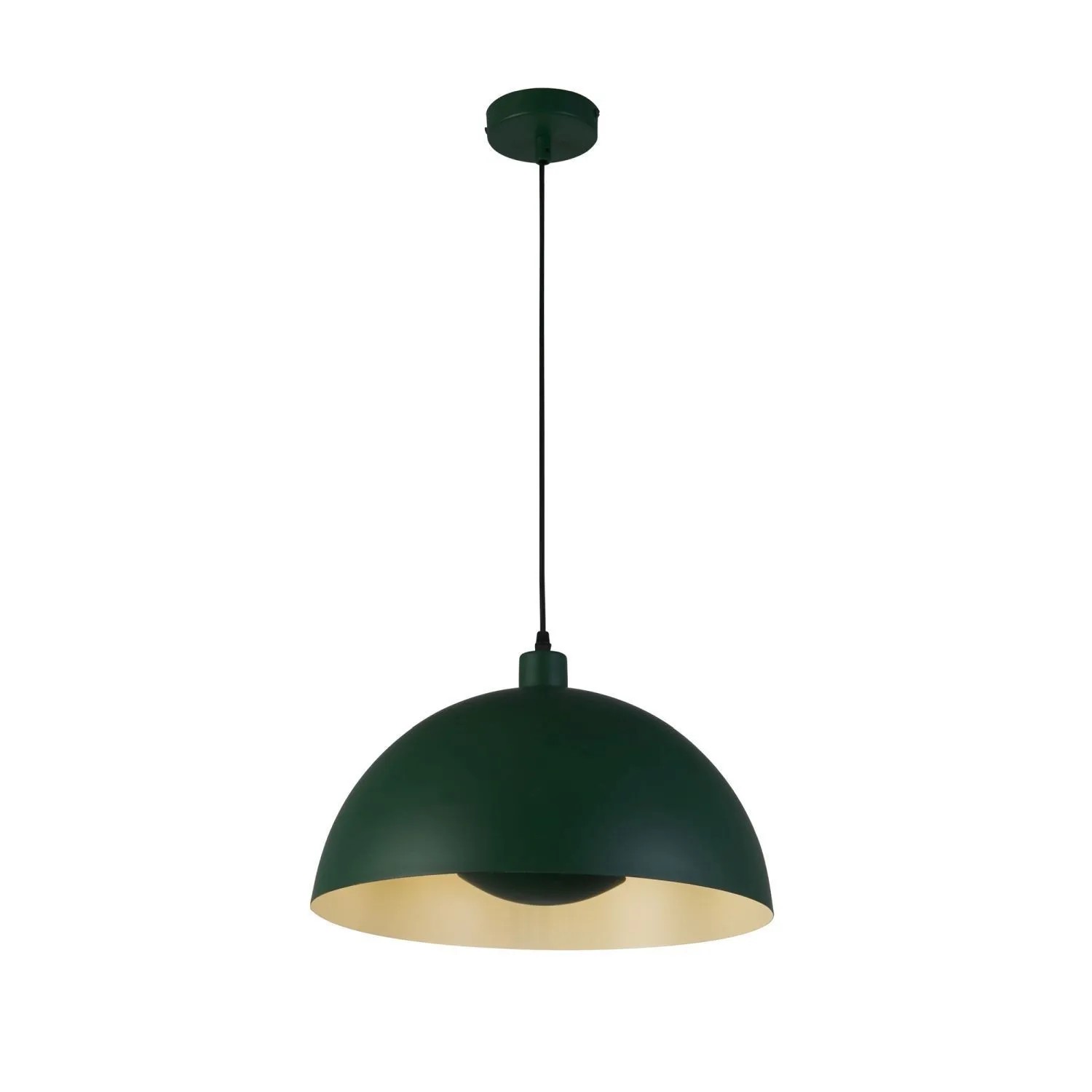 Licht-Erlebnisse Pendelleuchte Metall Grün Rund Ø 25 cm E27 Maguna