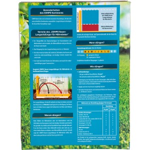 Compo Rasen-Langzeitdünger für Mähroboter, 5 kg Packung. Ideal für einen widerstandsfähigen, grünen Rasen.