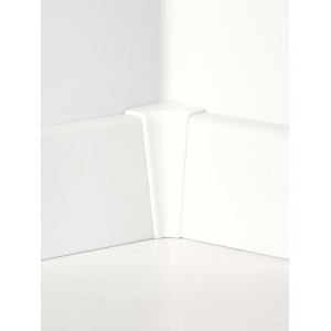 Weiße Innenecke für Neo Prime Sockelleiste, Zubehör für Laminat und Parkett.