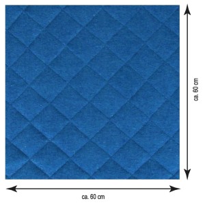 Blauer Bestlivings Waschmaschinenbezug 60x60 cm mit Rautensteppung.