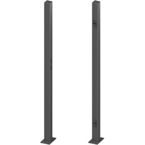 2er-Set Torpfosten, anthrazit, 195 cm, zum Aufschrauben für Einzeltore.