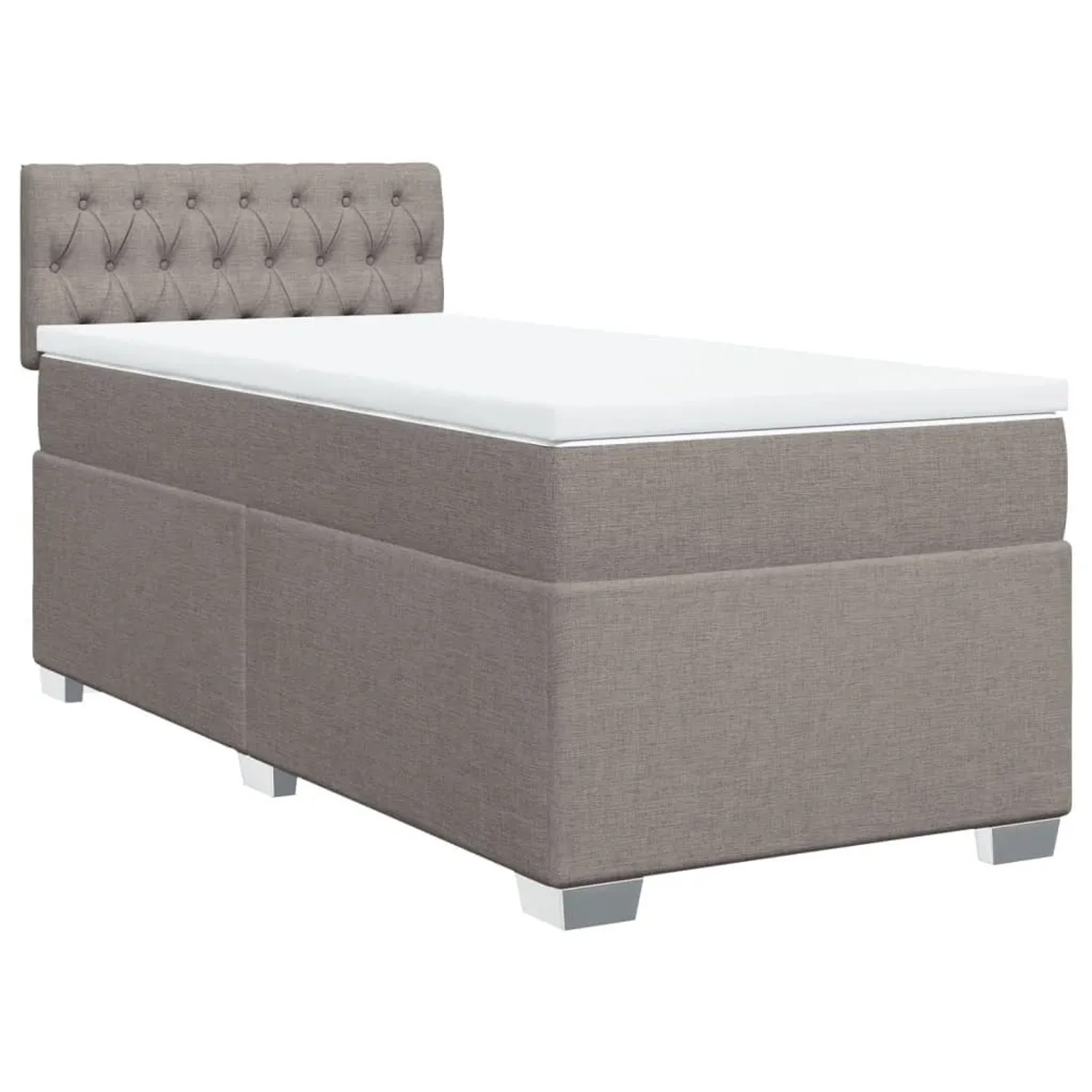vidaXL Boxspringbett mit Matratze Taupe 80x200 cm Stoff 3288026 günstig online kaufen