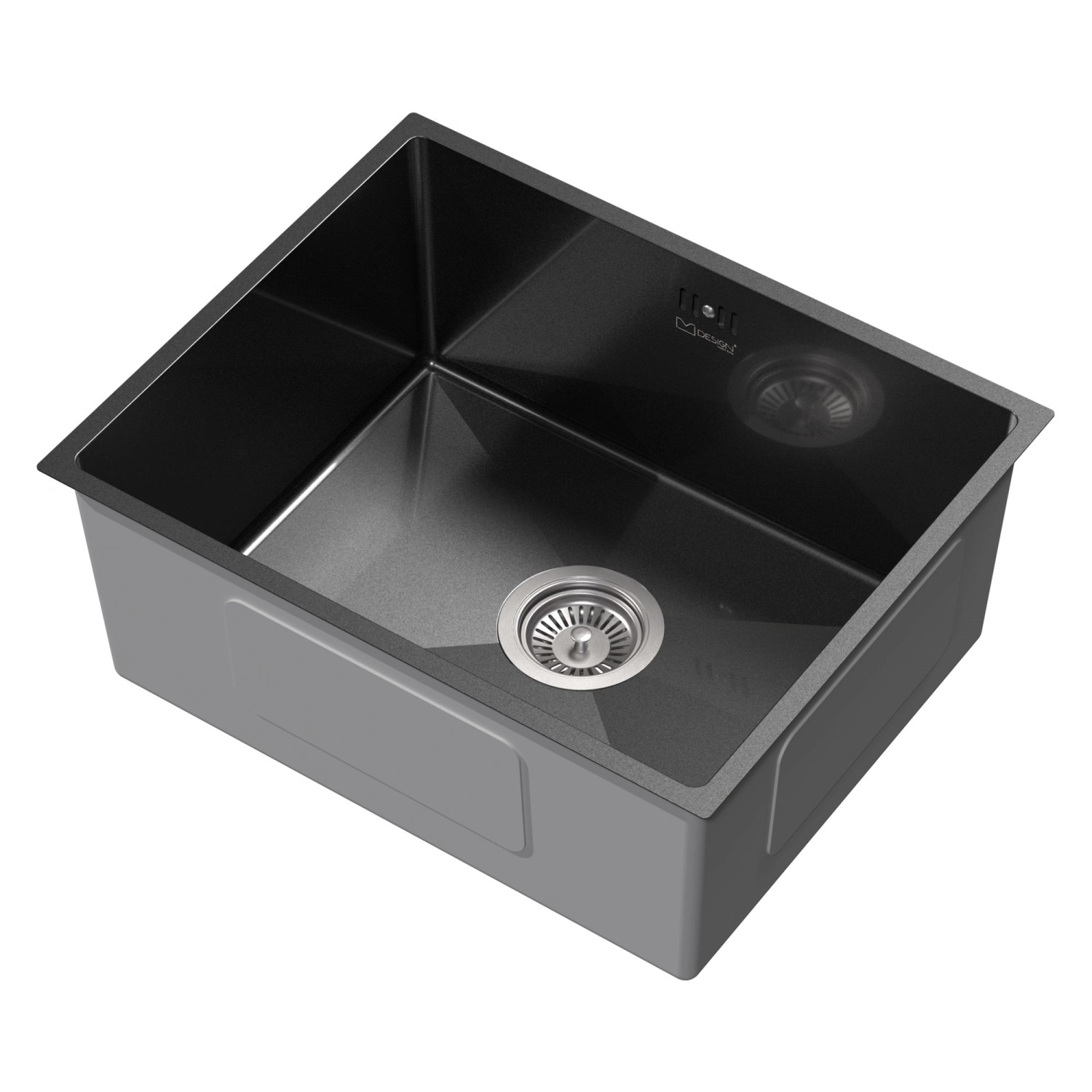 ML-Design Spülbecken Edelstahl 50x40 cm Anthrazit Eckig 1 Becken mit Siphon