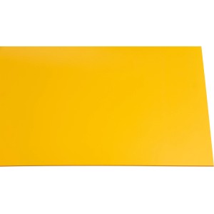 Gelbe Guttagliss Hobbycolor Kunststoffplatte, 50x100cm, ideal für Bastelarbeiten.