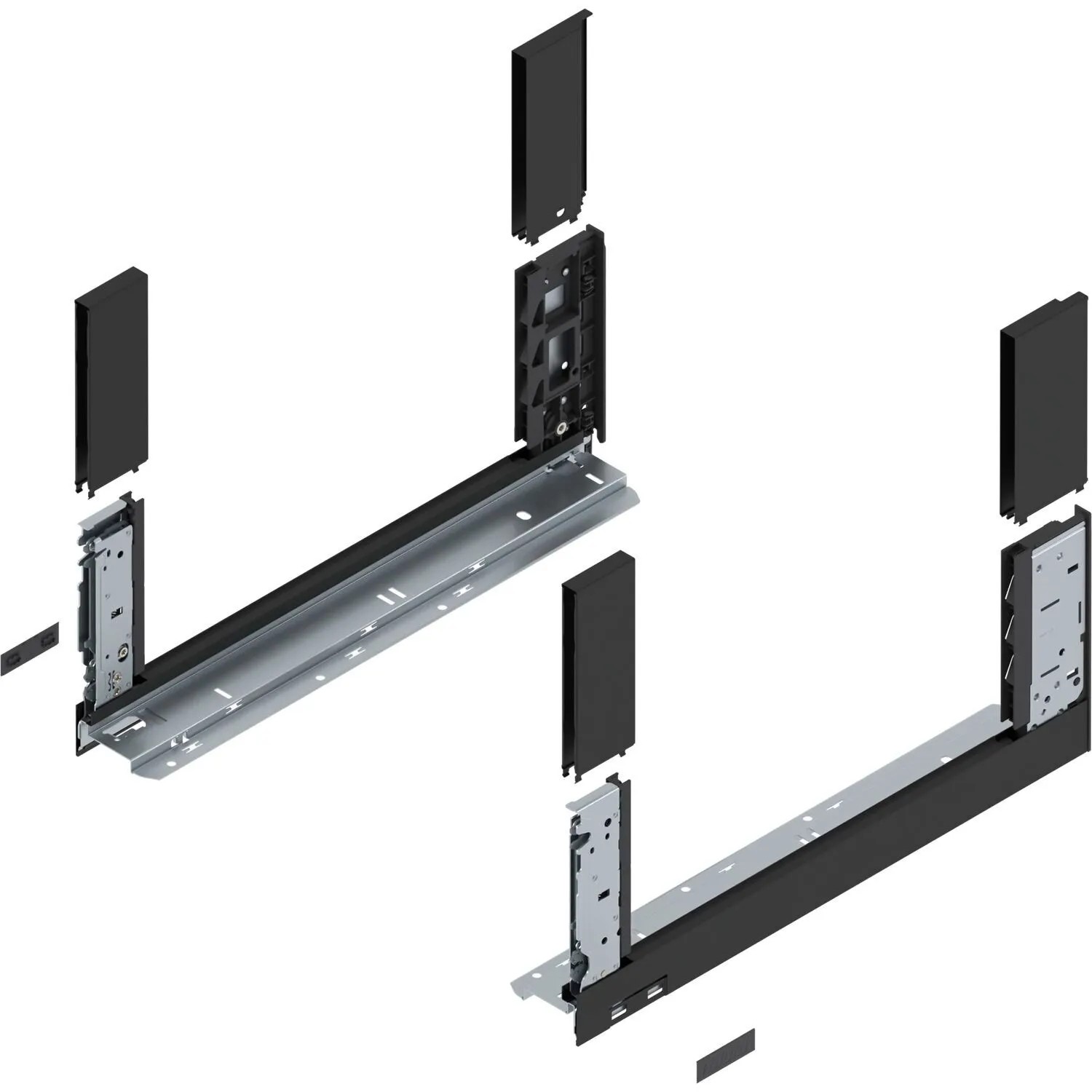 Blum Zarge Legrabox free Höhe C Nennlänge 450 mm Carbonschwarz Matt