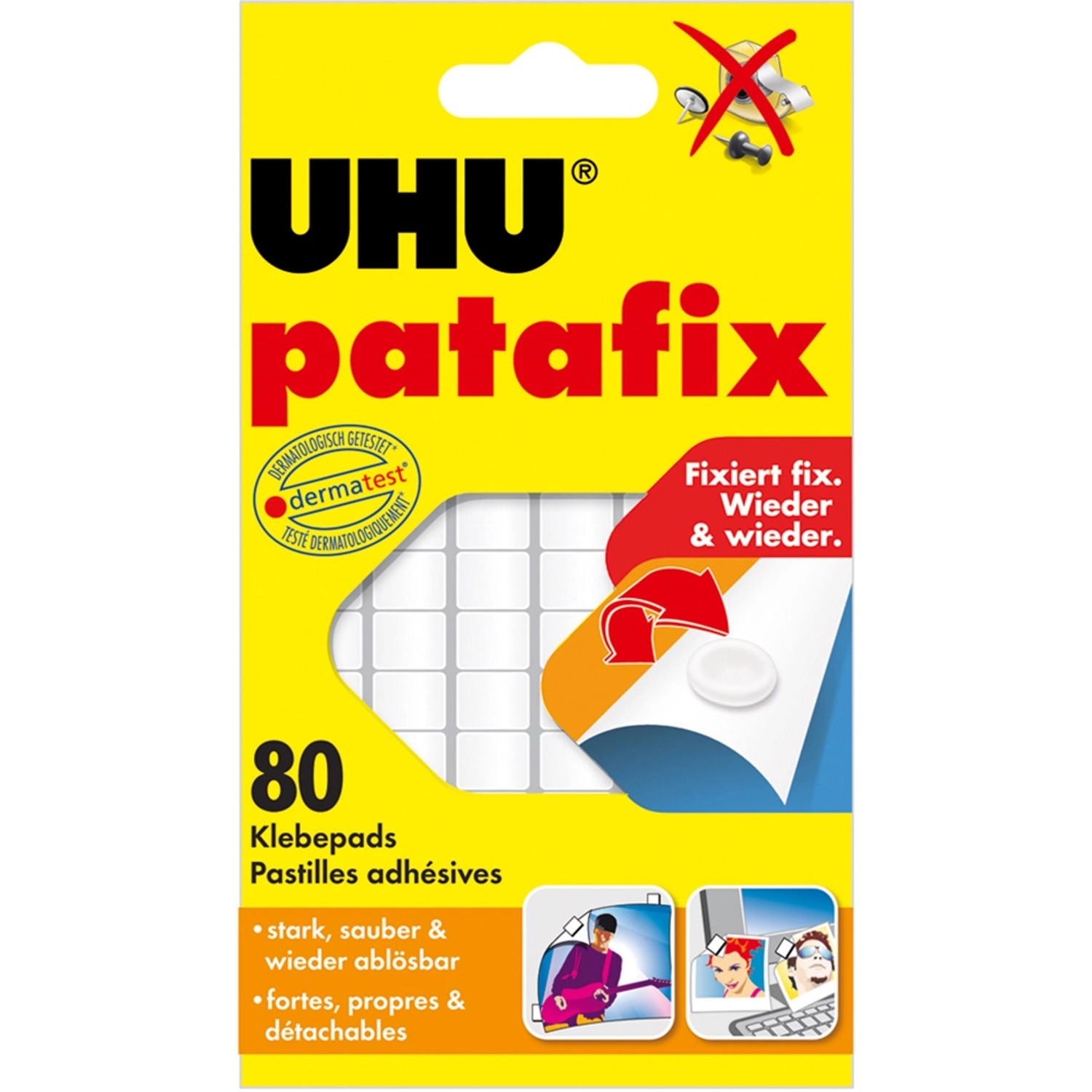 Uhu Patafix Original Weiß 80 Pads