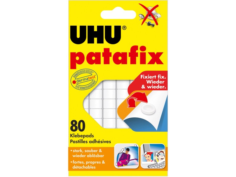 UHU patafix PROPower - ultra-starke, wieder ablösbare Klebepads, 21 Stück, Klebepads und Klebekissen, Klebstoffe