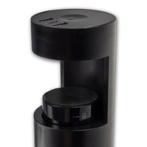 ChiliTec 3-fach Tischsteckdose CT-KS 3 Schwarz mit USB