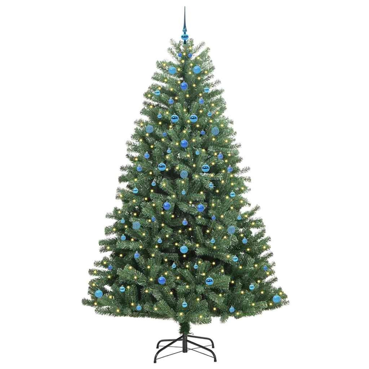 vidaXL Künstlicher Klappbarer Weihnachtsbaum mit 300 LEDs Grün 240 cm 3395512