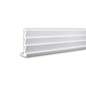 Weiße PROFHOME Eckleiste aus Polyurethan, 200 cm lang, für Decken und Wände.