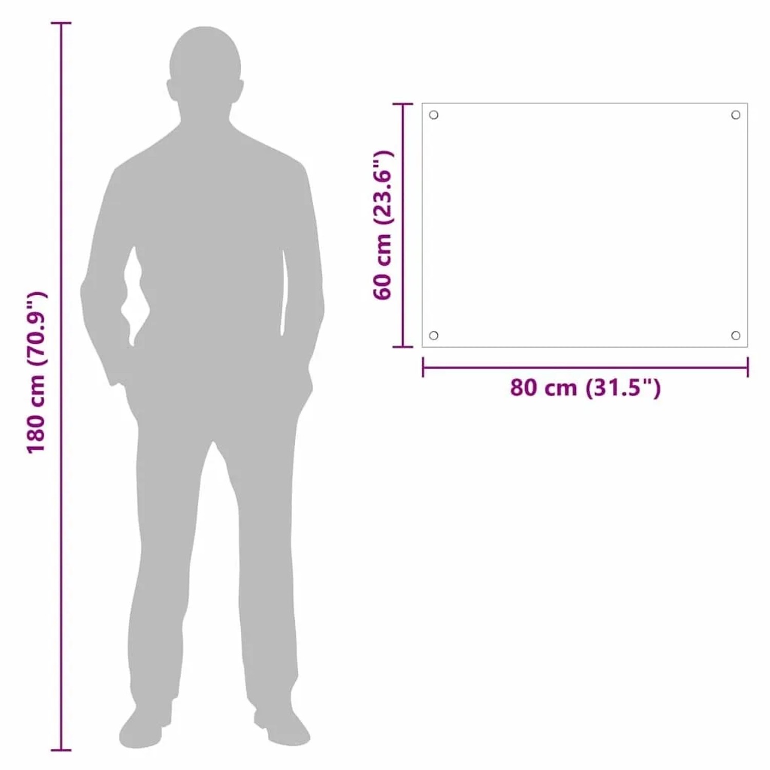 vidaXL Küchenrückwand Weiß 80 x 60 cm Gehärtetes Glas 42018013_10