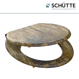 Schütte WC-Sitz Solid Wood mit Absenkautomatik, MDF, Holzoptik
