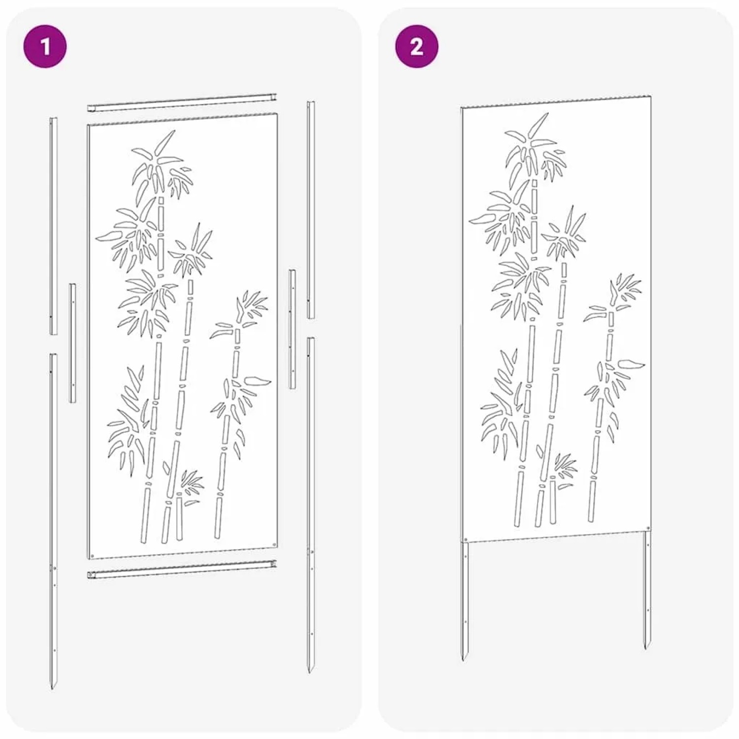 vidaXL Garten Sichtschutz-Leinwand Rostig 50 x 140 cm Wetterfeststahl 876300_10