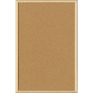 Rechteckige Memo-Art Pinnwand 60x40 cm mit hellem Holzrahmen und Korkoberfläche.