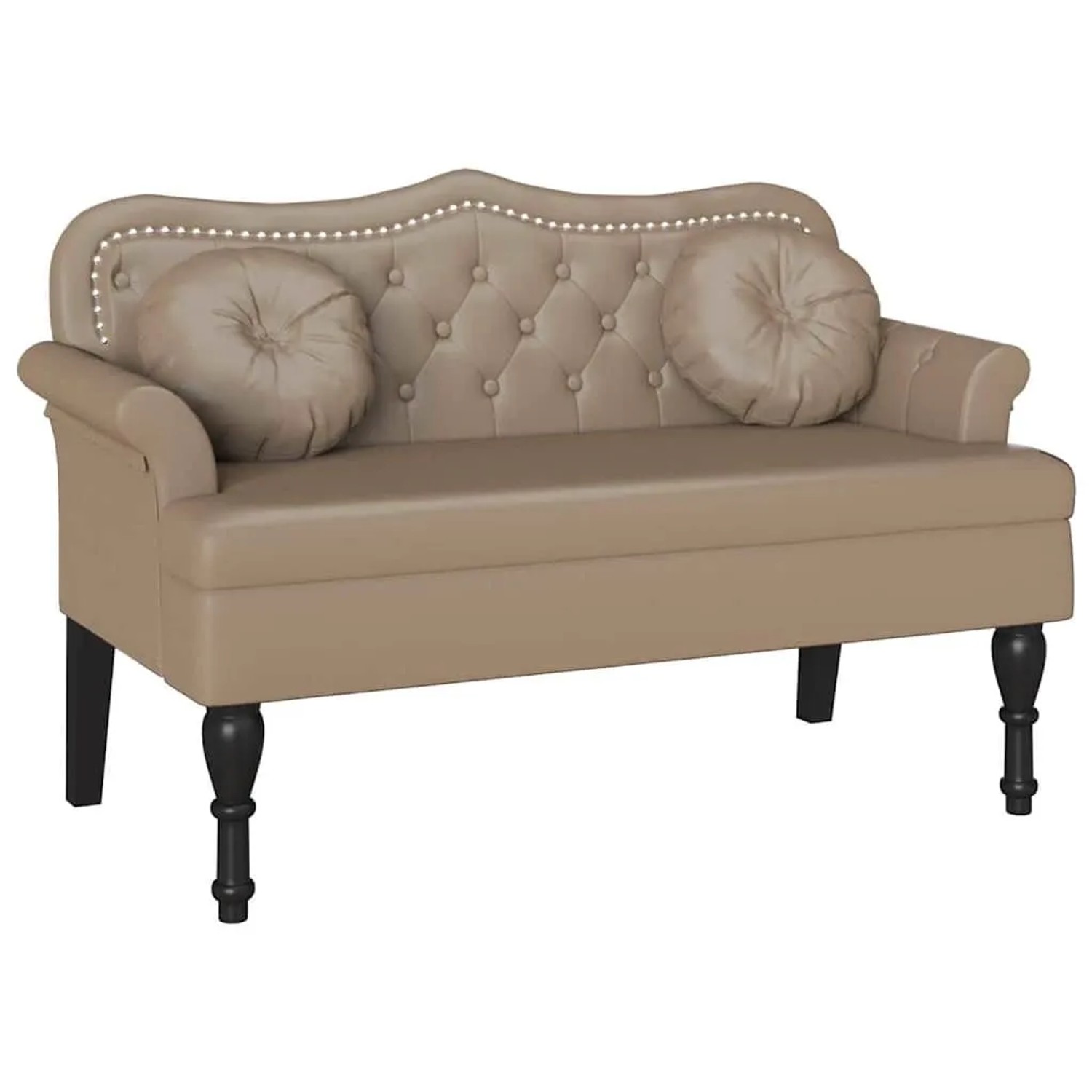 vidaXL Chesterfield Bank Cappuccino 120,5 x 65 x 75 cm Kunstleder 42019283