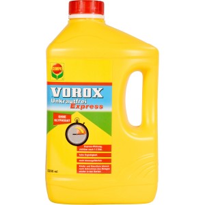 Vorox Unkrautfrei Express, 2.200ml Flasche, zur Unkrautbekämpfung im Beet, glyphosatfrei.
