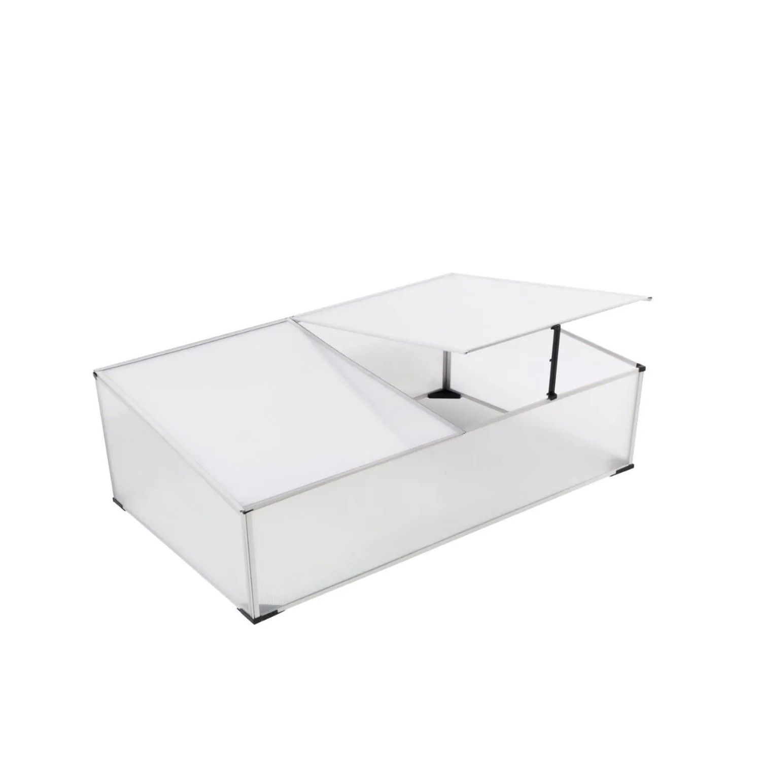 Lex Frühbeet Gewächshaus Aluminium Frühbeetkasten Pflanzenhaus 120x80x40cm