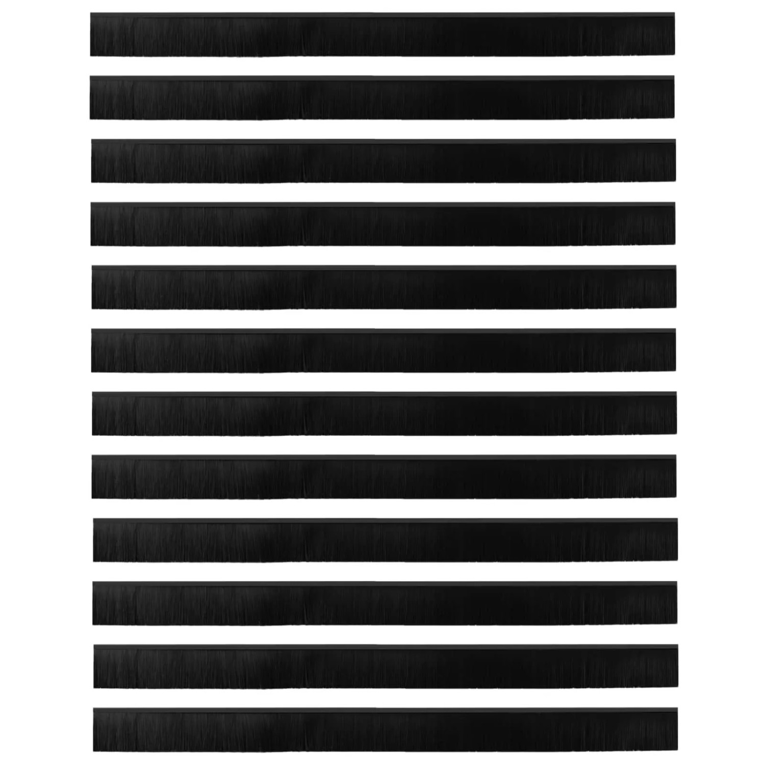 vidaXL Selbstklebende Türbürstendichtungen 12 Stk Schwarz 100 cm 42019579