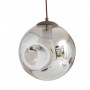 Moderne Lindby Pendelleuchte Valentina aus Alu und Glas, 1-flammig, für Wohnzimmer.
