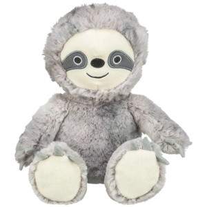 Jollypaw Plüsch-Faultier, 30 cm, Hundespielzeug aus Polyester mit Stimme.