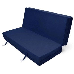 Dunkelblaue Beautissu Comfort Klappmatratze 195x120x7cm, ideal als Gästebett.
