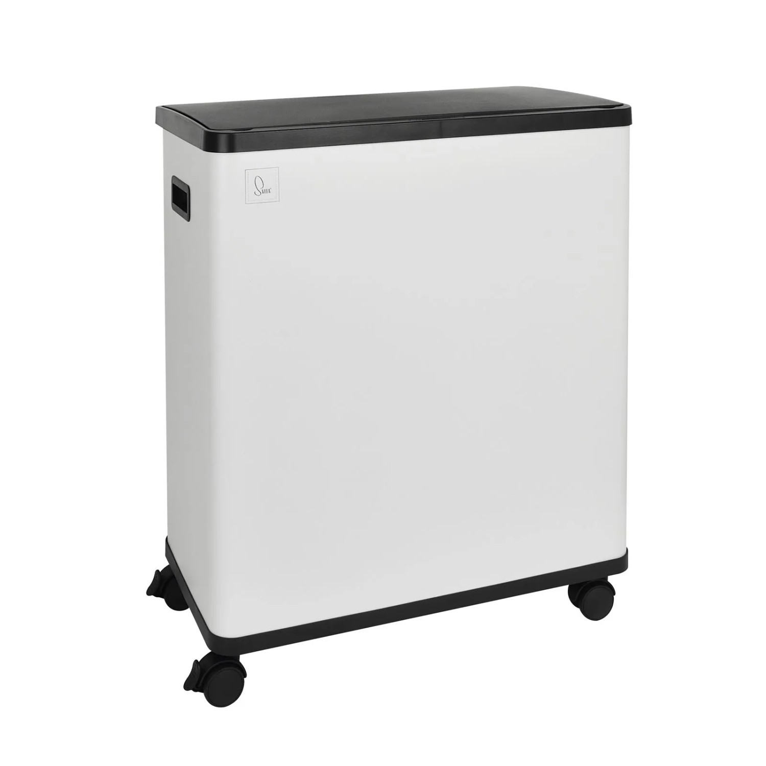 Svita SR2X30 Sensormülleimer Abfalleimer 2fach 60l Inklusive Inneneimer Räder Weiß