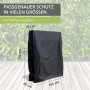 Schwarze Tischtennisplatten Abdeckung 165x40x185 cm für den Außeneinsatz.