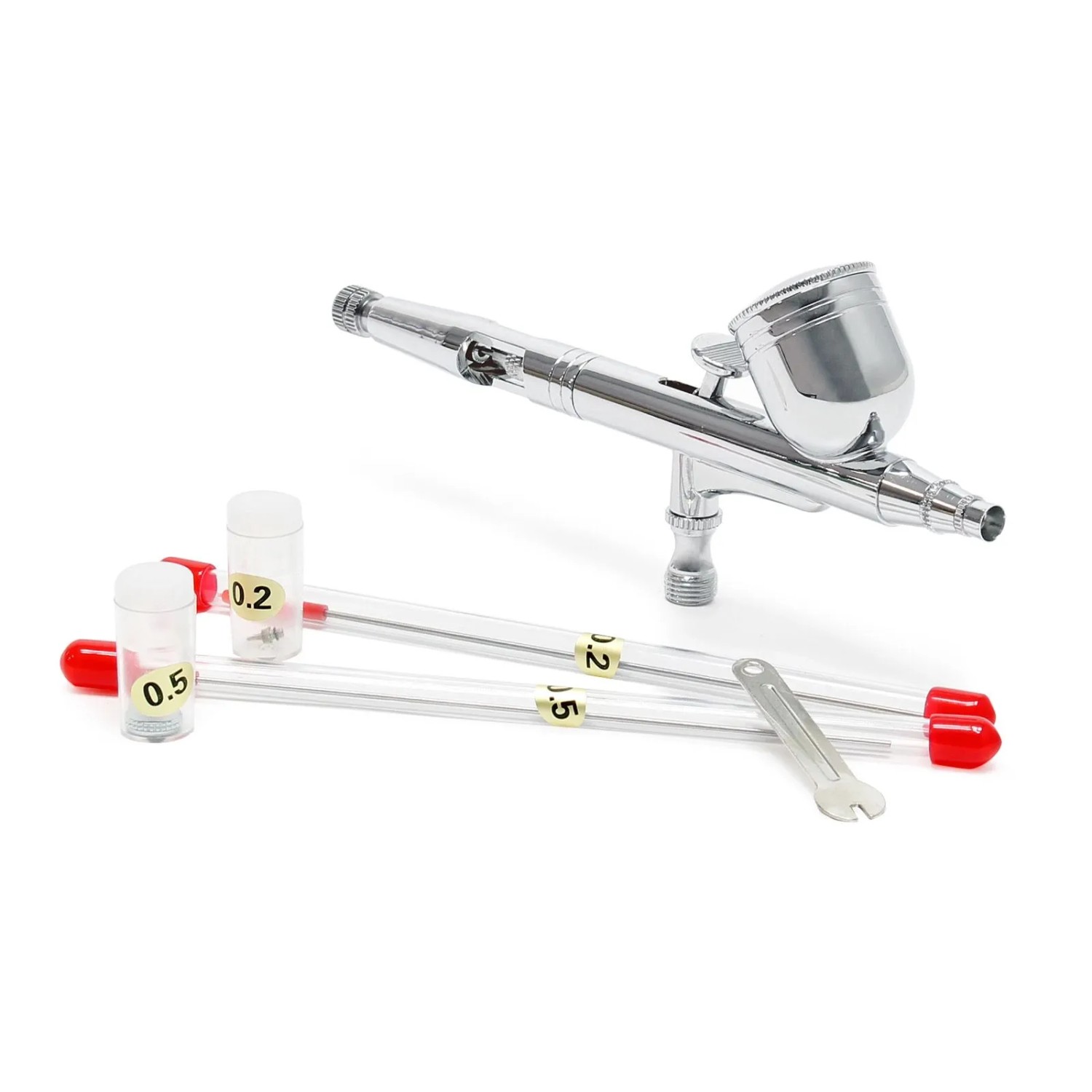 Wiltec Airbrush Pistole Set Typ 130T Double Action Spritzpistole 02-05Mm Düse