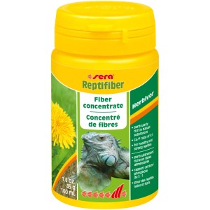 Sera Reptifiber Reptilienfutter, 100ml Dose mit Pflanzenfaserkonzentrat für pflanzenfressende Reptilien.