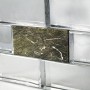 Naturbaustein Crystal Collection Nature Touch Rain Forest Green in Glasbaustein-Wand.