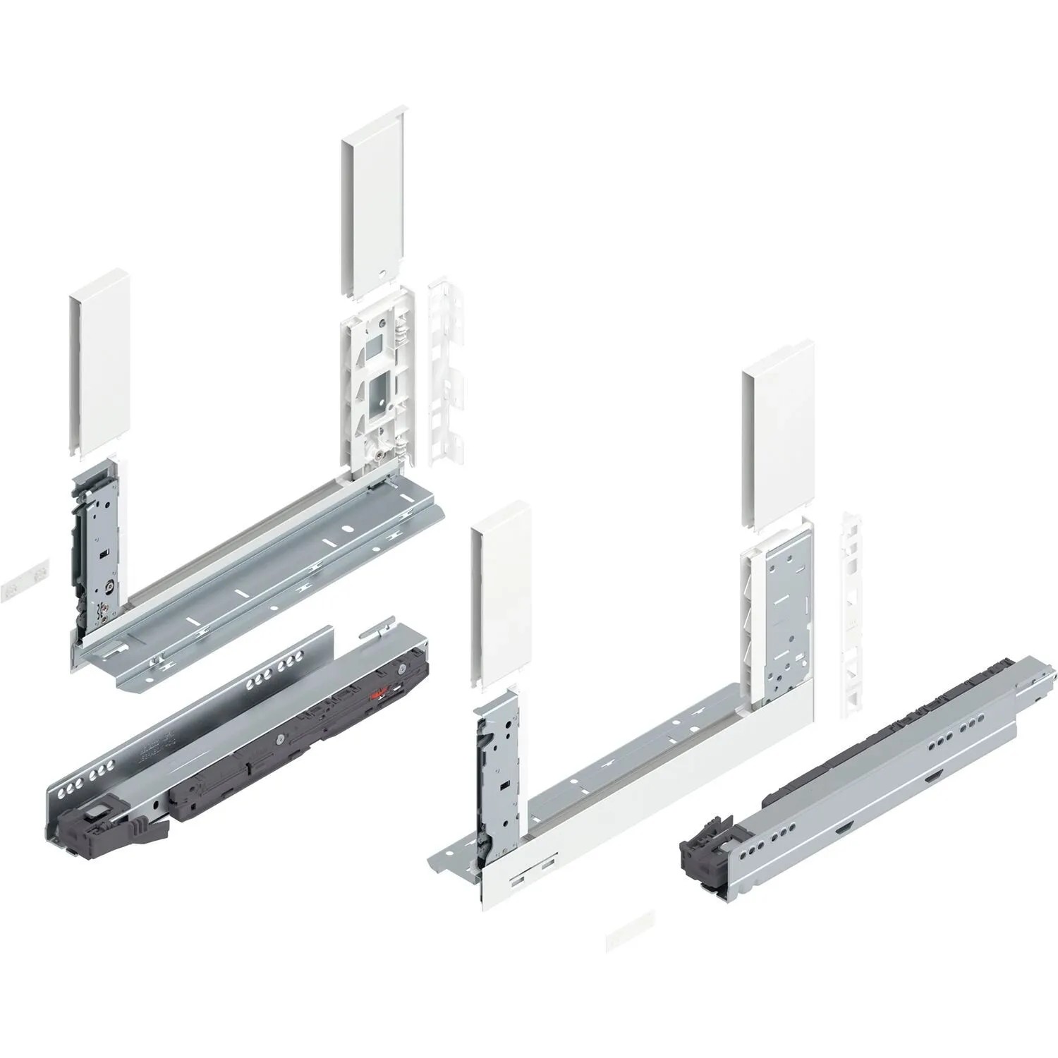 Blum Schubladensystem Legrabox free Höhe C Tip-On Vollauszug 350 mm 40 kg Seidenweiß