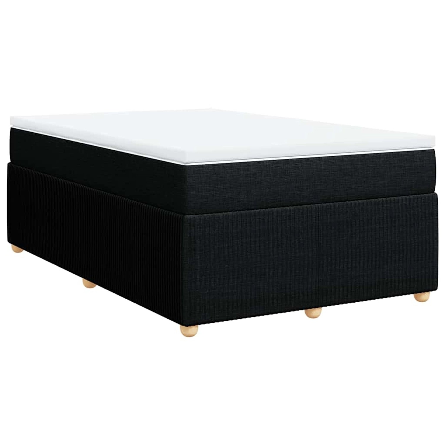 vidaXL Boxspringbett mit Matratze Schwarz 120x200 cm Stoff 3285562 günstig online kaufen