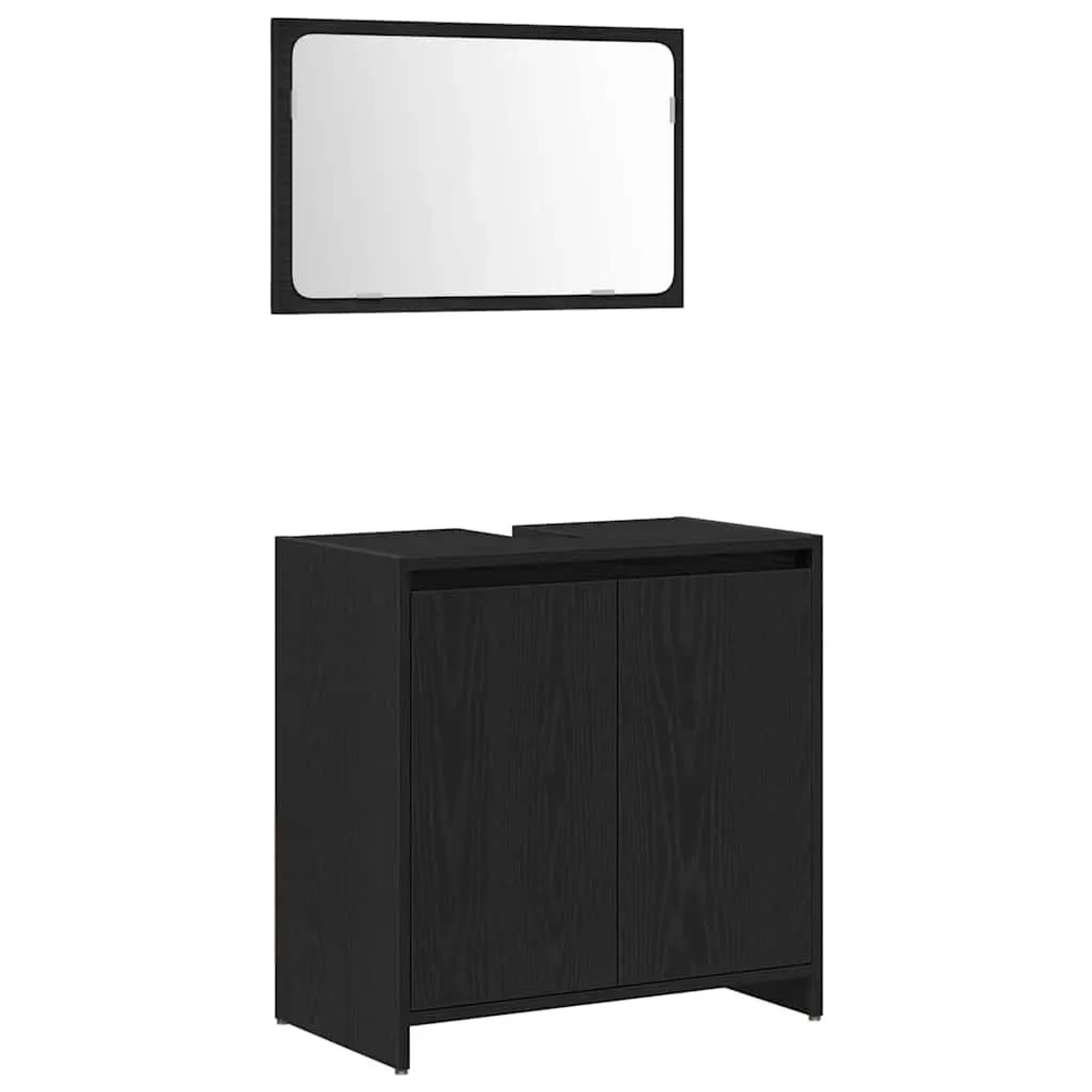 vidaXL Badezimmerschrank mit Tür Schwarz Eichen-Optik 60 x 33 x 60 cm 86250 günstig online kaufen